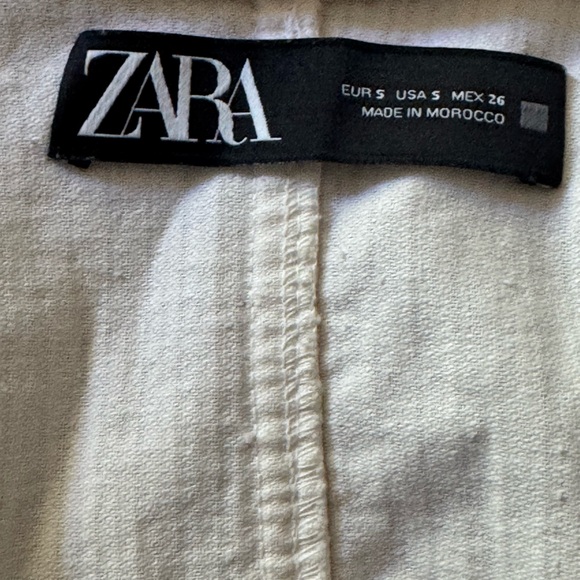 Ladies Zara Corduroy Jean Jacket Cream S Excellent Condition Fall Lightweight - Picture 4 of 9